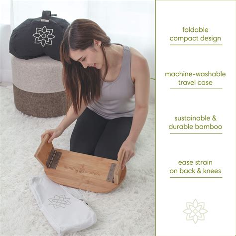 Mindful Modern Folding Meditation Bench with Locking M...B07RWVWCZG ...