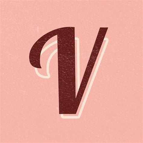 Letter V font printable a to z stylish lettering alphabet | free image by rawpixel.com ...