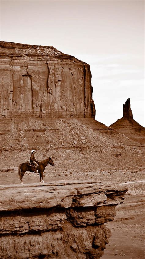 Western Wallpaper Discover more Canyon, Cowboy, Desert, Horse, Old West ...