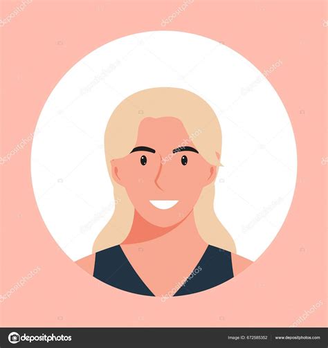 Circle Avatar Face Young Person Portraits Women Various Races Hairstyles Stock Vector by ...