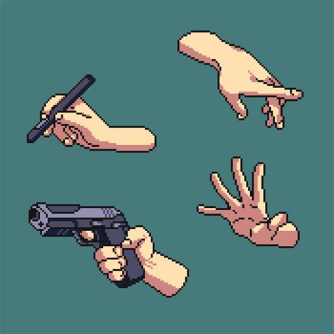 pixelated hands by pixelrogueart on Newgrounds