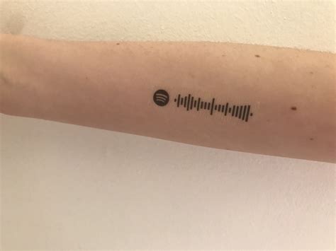 Custom Spotify Code Temporary Tattoo