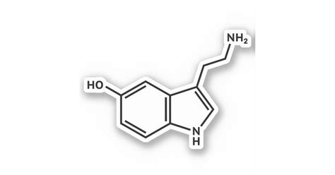 Serotonin molecule molecular structure | Zazzle