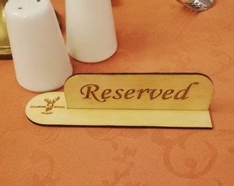 Restaurant Reserved Table Sign - Etsy