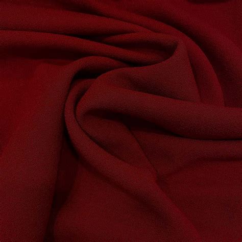 Dark red wool crepe fabric 100% wool — Tissus en Ligne