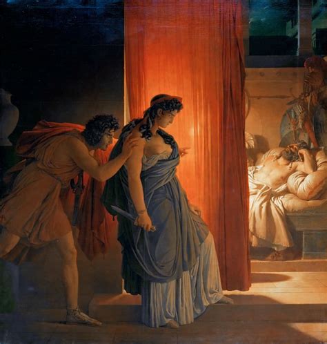 Pierre Guérin (1774-1833) -- Clytemnestra Hesitating to Strike ...