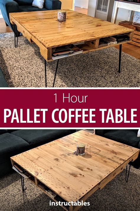 1 Hour Pallet Coffee Table | Coffee table upcycle, Refurbished coffee tables, Diy coffee table