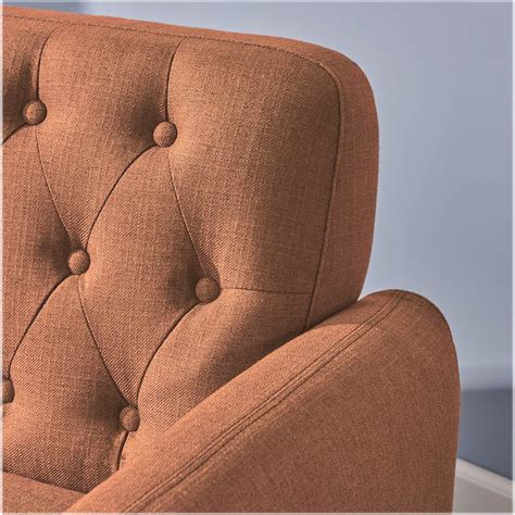 Best Buy: Noble House Menominee 2-Seat Fabric Sofa Orange 301858