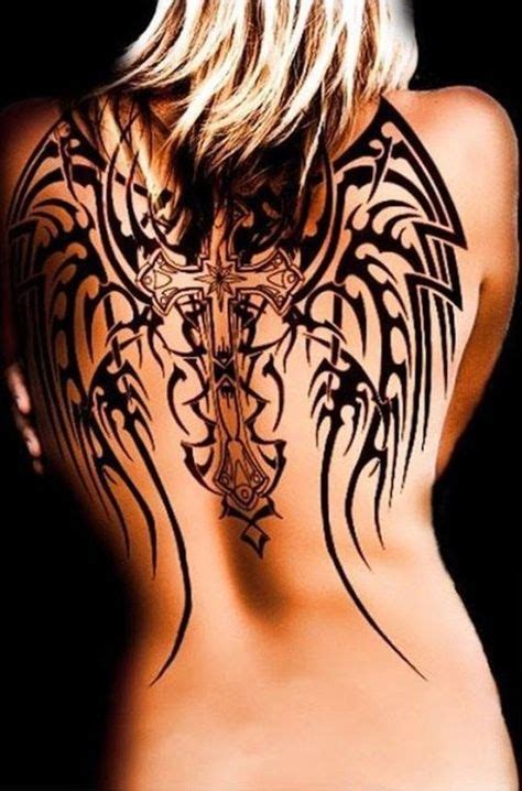 40 Tribal Angel Tattoos On Back ideas | tattoos, back tattoo, angel back tattoo