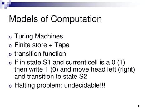 PPT - Models of Computation PowerPoint Presentation, free download - ID:3103578