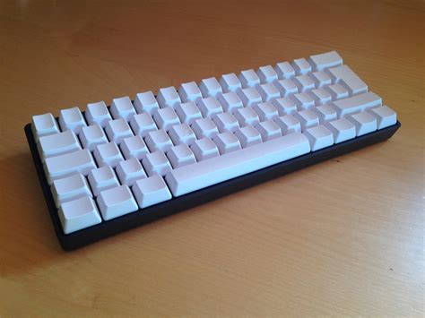 Ducky Mini with White blank PBT Keycaps : MechanicalKeyboards