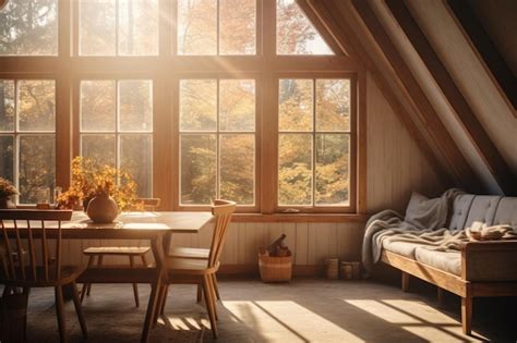 Premium Photo | Cozy Autumn Cabin Interior