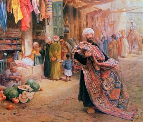 Rug Bazaar | Antique Orientalist Paintings | Oriental Rug Bazaar Art