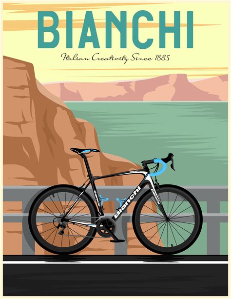 I Will Give You An Amazing Vintage Posters Designs, bianchi bike poster #vintage #vintageposter ...