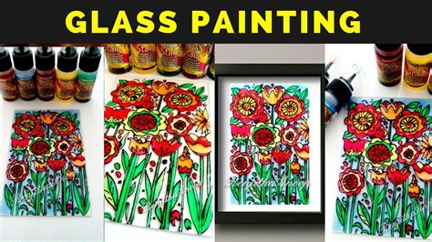 Easy Glass Painting for Beginners - Kids Painting - DecoArt Glass Stain - DIY - YouTube