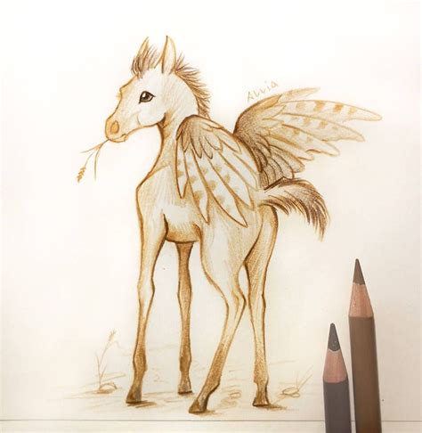 Winged foal by AlviaAlcedo | Horse drawings, Horse color chart, Animal drawings