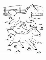 Horses  Animal Coloring Pages For kids To Print & color sketch template