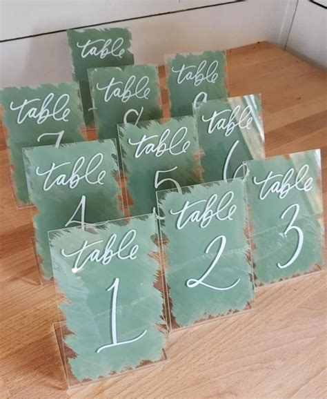 Acrylic Wedding Table Numbers, Acrylic Table Number Signs, Acrylic ...