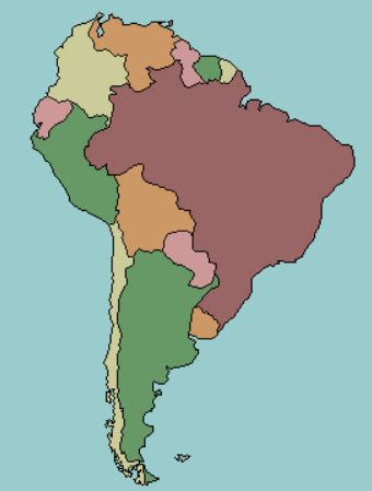 South America Map Diagram | Quizlet
