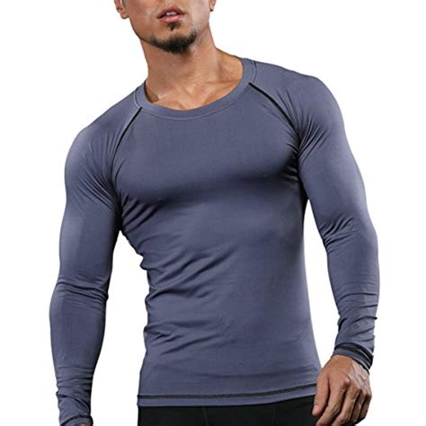 MuscleMateÂ® Men's Long Sleeve Compression Shirt, High Performance Men ...