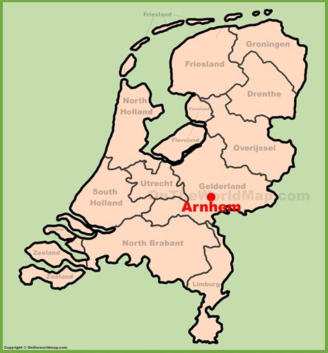 Arnhem location on the Netherlands map