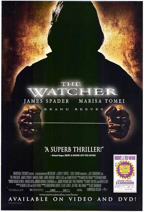 The Watcher Movie Poster 27x40 Used Keanu Reeves, James Spader, Rich Komenich, Michael Nicolosi ...