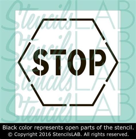 Stop Sign Stencil - Stop Stencil - Safety Stencils - Industrial Stenci – StencilsLAB Wall Stencils