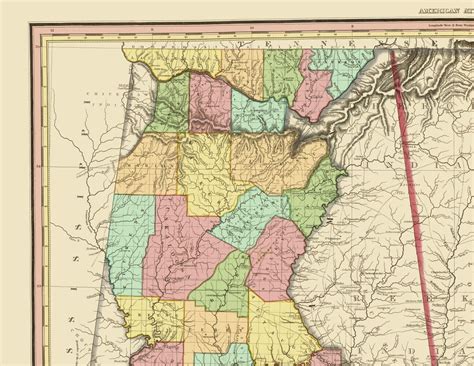 Georgia Alabama - Tanner 1825 - 23.00 x 29.80 | eBay