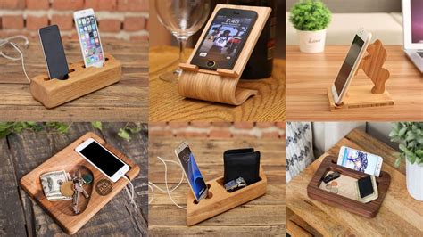 Wooden phone stand wooden phone holder wood phone stand cell phone stand mobile phone stand ...