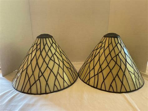Pair of Vintage Tiffany Style Lamp Shades - Etsy