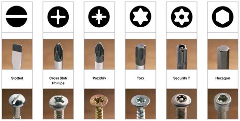 Types of screw heads : r/coolguides