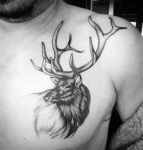 90 Elk Tattoo Ideas For Men - Cervidae Animal Designs