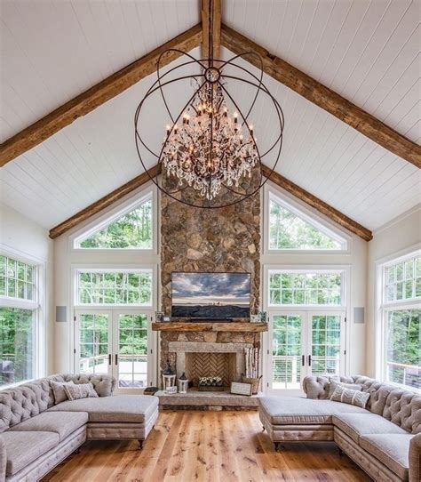 Vaulted ceiling living room design ideas (36) – designbyus.net | Vaulted ceiling living room ...