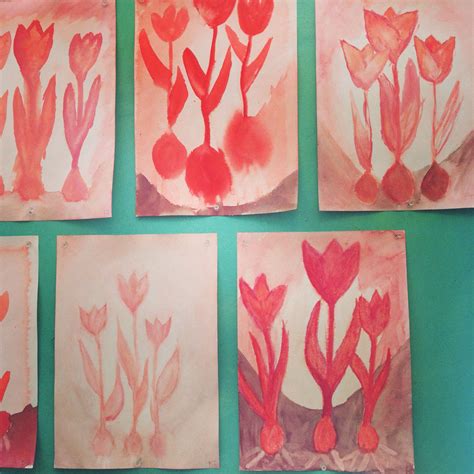 Tulips! 5th Grade Art, Fifth Grade, Grade 3, Tulip Painting, Painting & Drawing, Kids Art Class ...