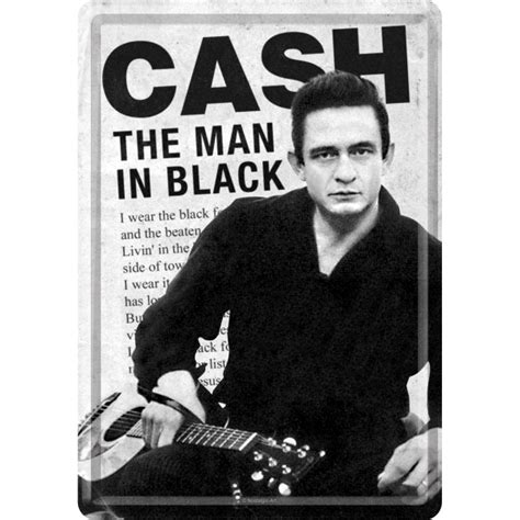 Blechpostkarte - Johnny Cash / Man in Black