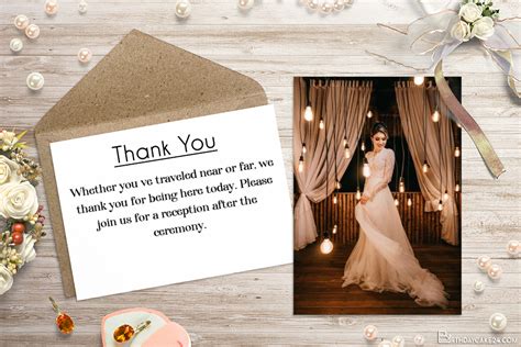 Customize And Design Beautiful Wedding Thank You Card