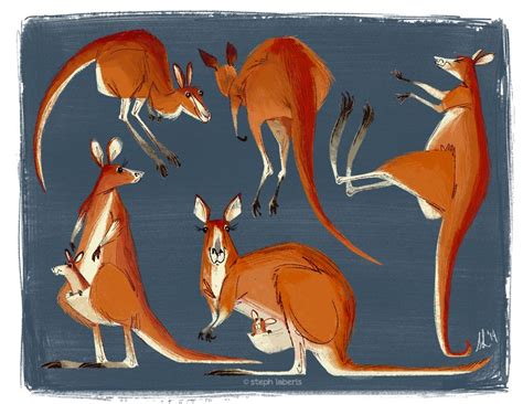 Red Kangaroos by Steph-Laberis on deviantART | Kangaroo art, Kangaroo illustration, Red kangaroo