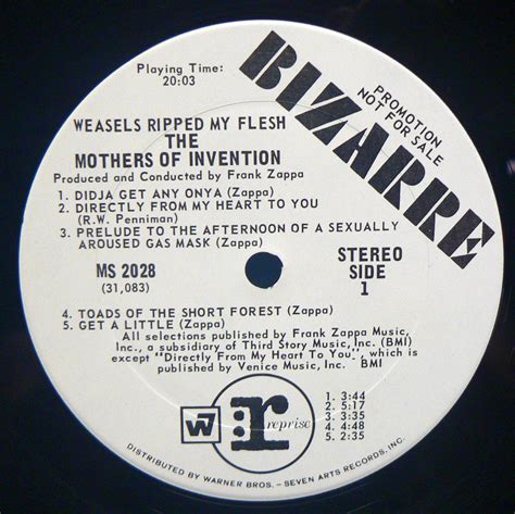 Frank Zappa And The Mothers Of Invention ‎– Weasels Ripped My Flesh LP ...