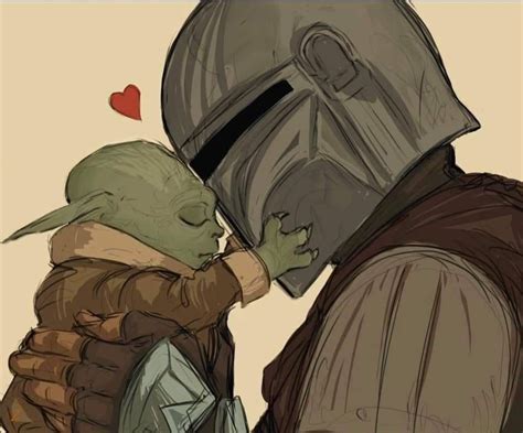 Baby yoda and mando drawing images | babyyodaabout