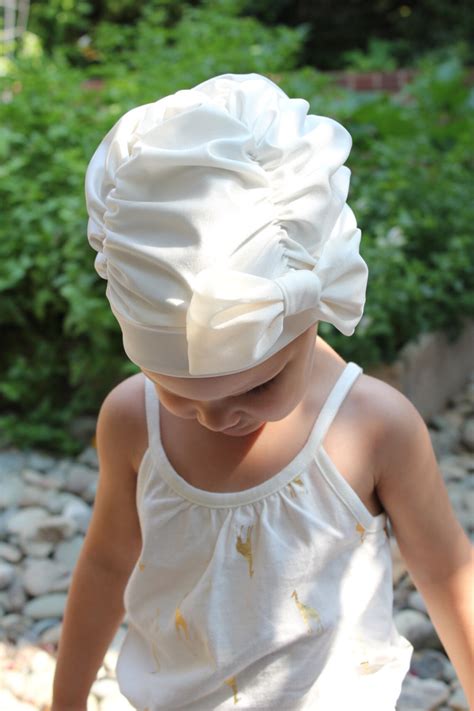 Ivory Ruched Swim Cap Swim cap Baby swim cap toddler swim | Etsy