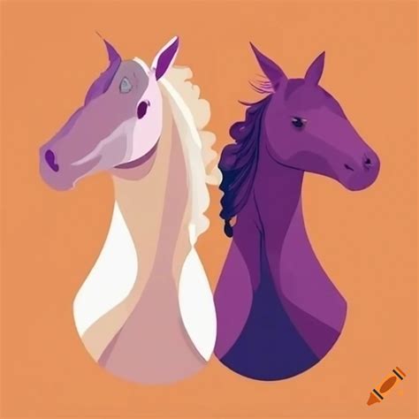 Two horses standing together