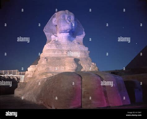 Sphinx Egypt Giza Sound and Light Show Stock Photo - Alamy