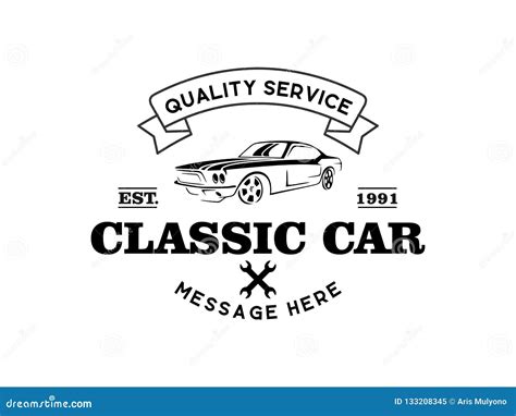 Classic Car Logo Design Inspiration Stock Vector - Illustration of service, badge: 133208345