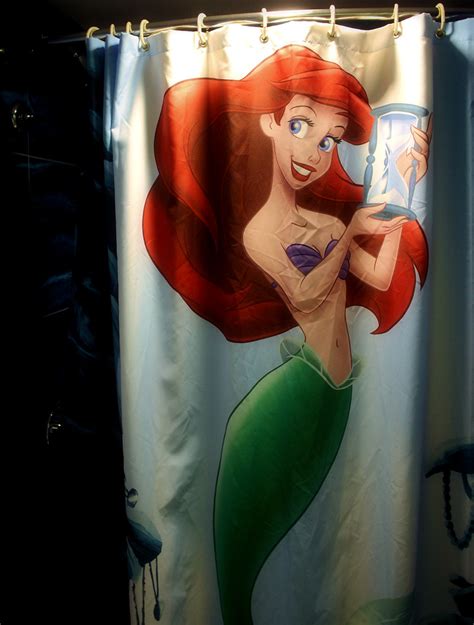 Ariel shower curtain in hotel room | Jenna.Wentz_Photography | Flickr