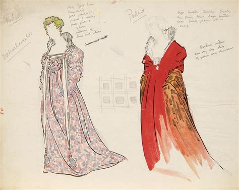 Costume designs for Portia in The Merchant of Venice - McNay Art Museum