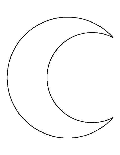 Printable Crescent Moon Template | Ramadan crafts, Moon pattern ...