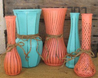 Painted Flower Vase | Etsy | Wedding centerpieces diy, Coral wedding flowers, Wedding centerpieces