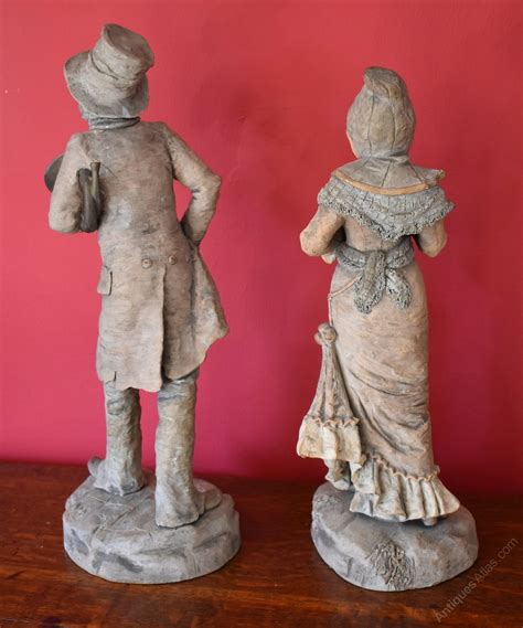 Antiques Atlas - Pair Of Terracotta Figures Of Musicians