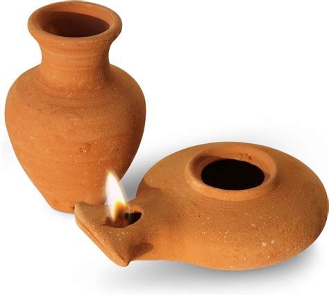 Amazon.com: Ancient Israel Judaica Antique Biblical Replica Ancient"Oil LAMP" Hanukkah Gift ...