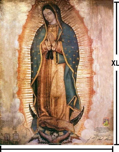 Virgin of Guadalupe Real Canvas EXTRA LARGE XL Size Poster - Authentic ...